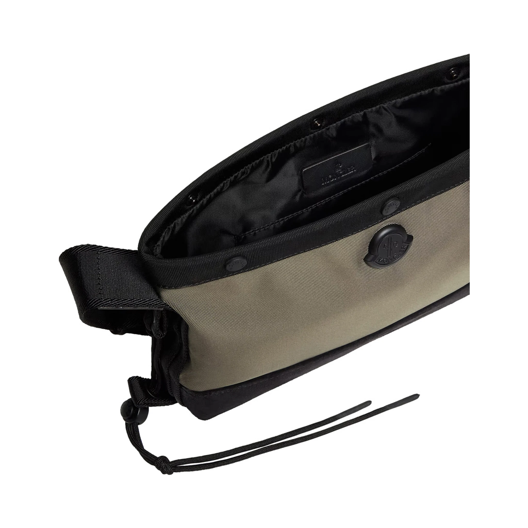 Green Crossbody Bag with Logo Plaque on the Front in Tech Fabric Man