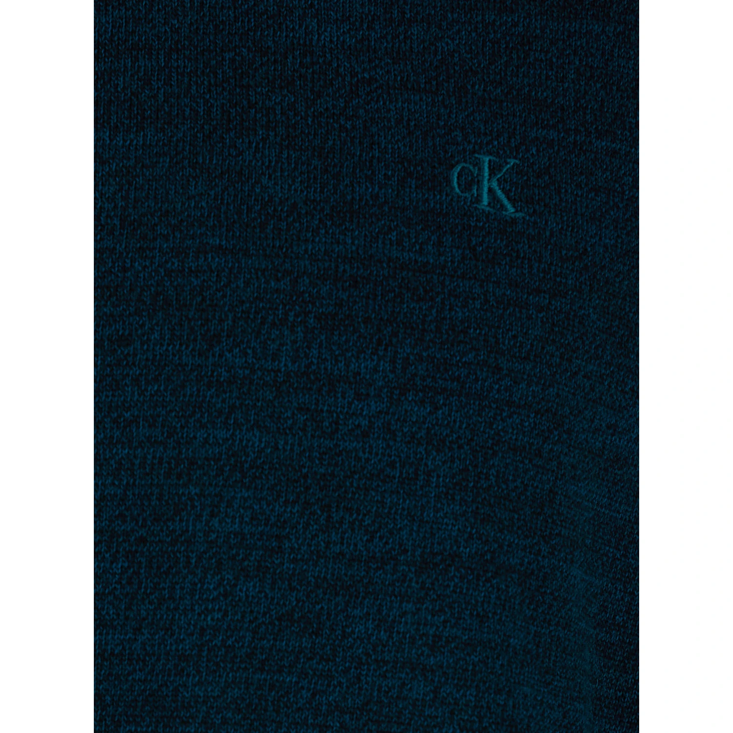 Blue Crewneck Sweater with Logo Embroidery on the Front and Dropped Shoulders in Wool Man
