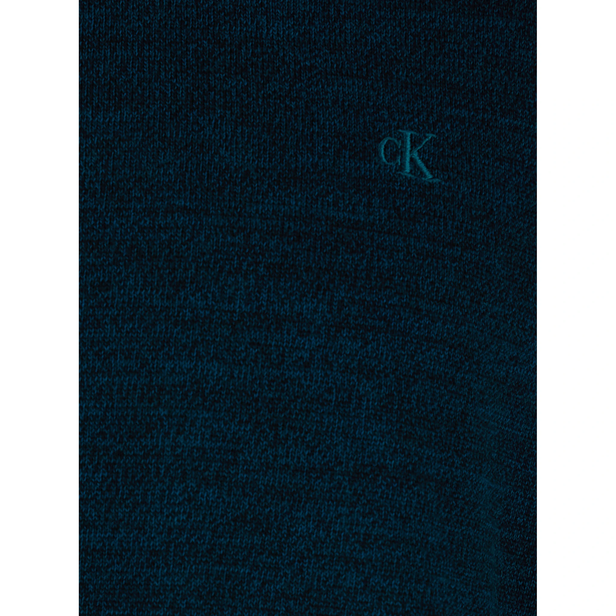 Blue Crewneck Sweater with Logo Embroidery on the Front and Dropped Shoulders in Wool Man