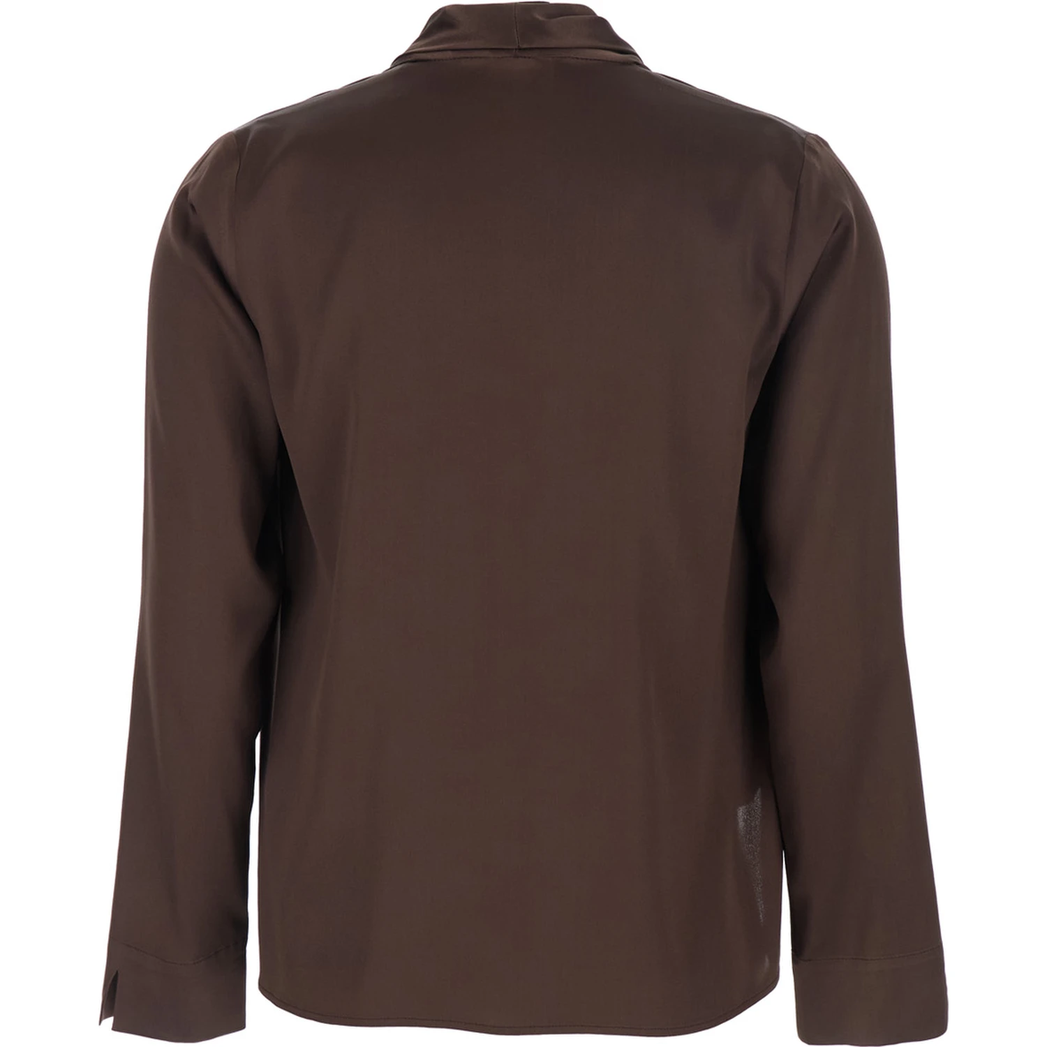 Brown Blouse with V Neck in Viscose Blend Woman