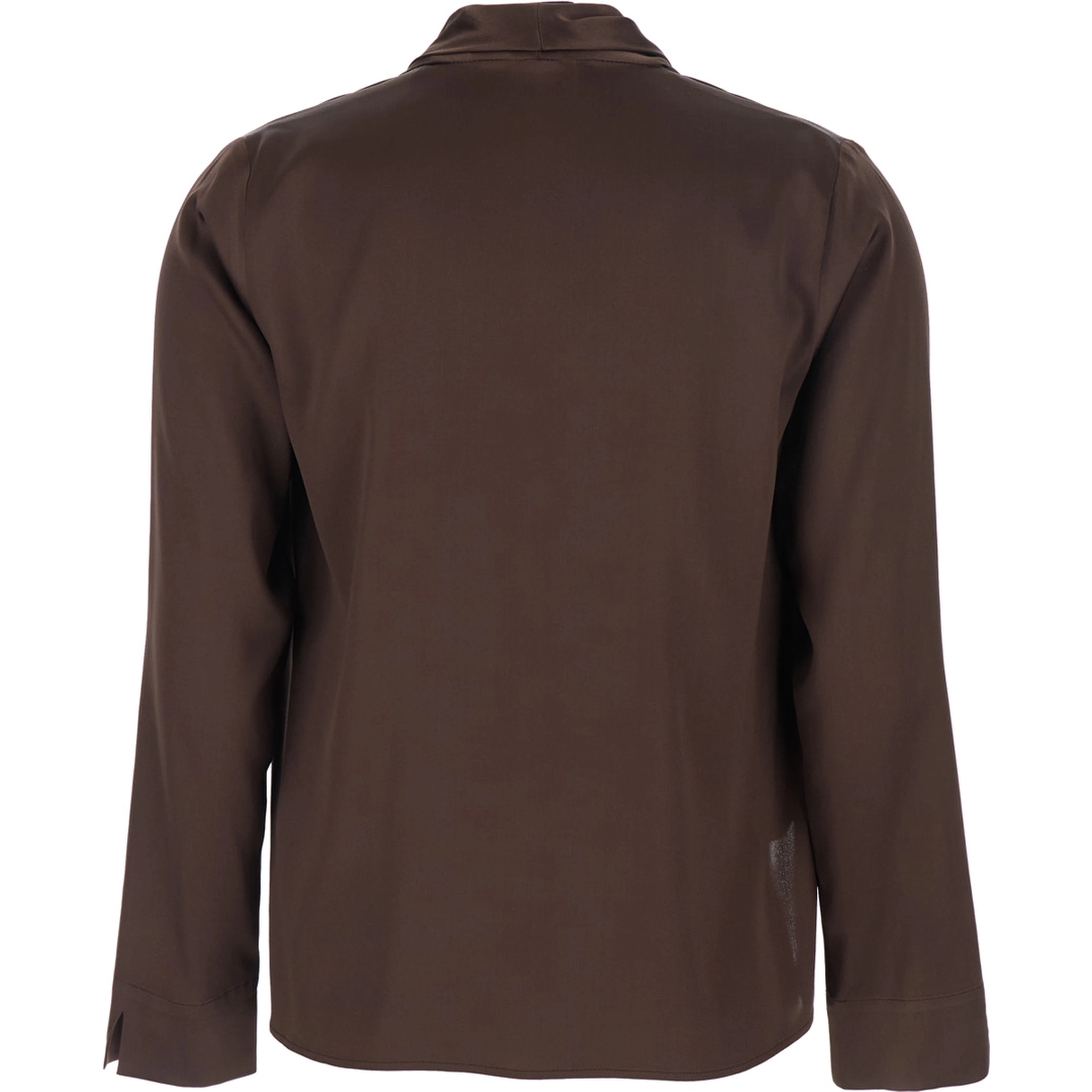 Brown Blouse with V Neck in Viscose Blend Woman