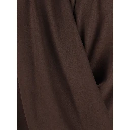 Brown Blouse with V Neck in Viscose Blend Woman