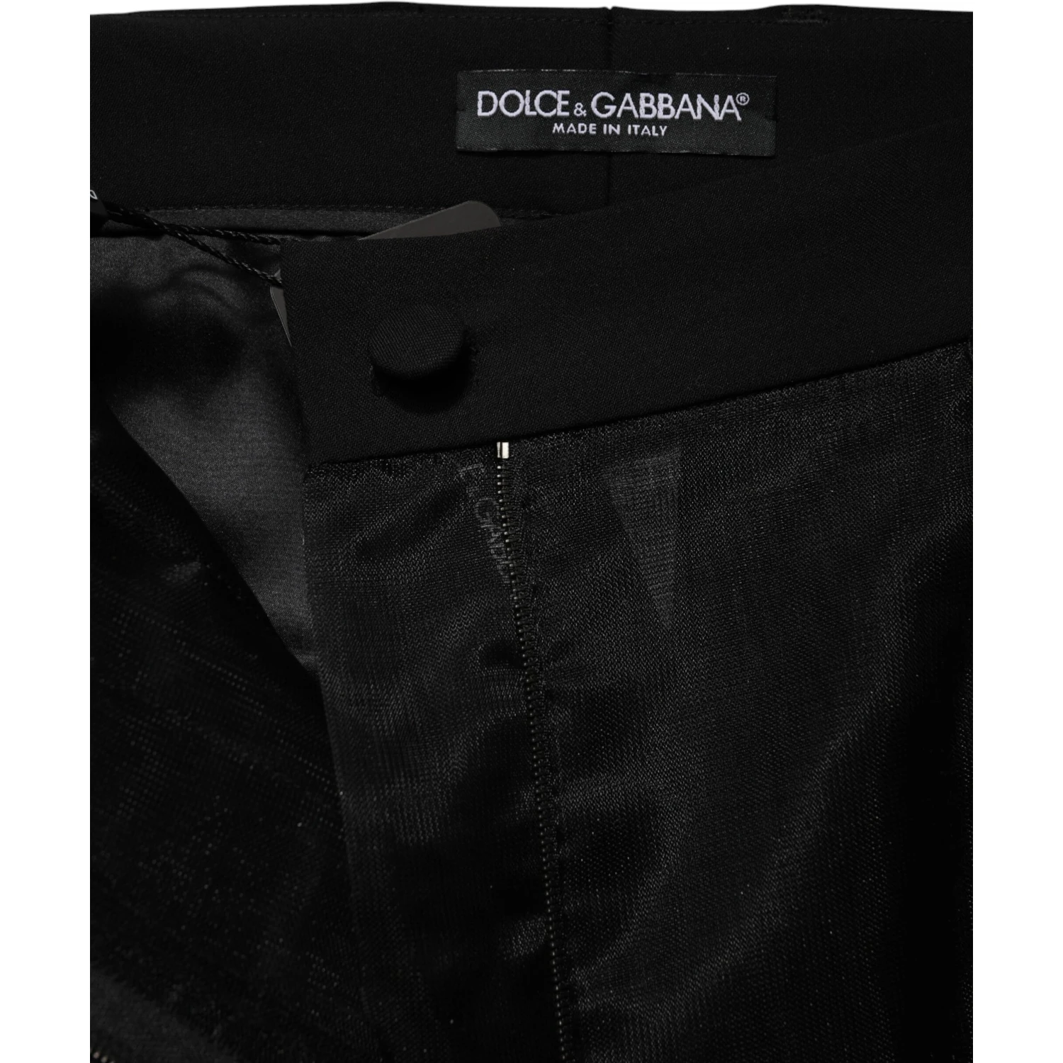 Black High Waist Tulle Wool Trouser Pants