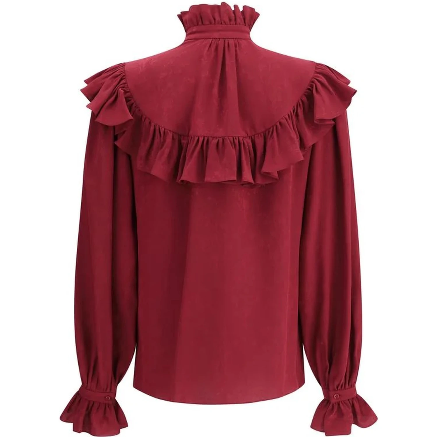 Silk shirt with ruffles