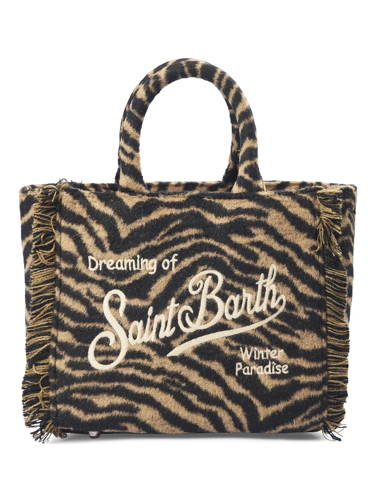 Colette fringed tiger tote bag