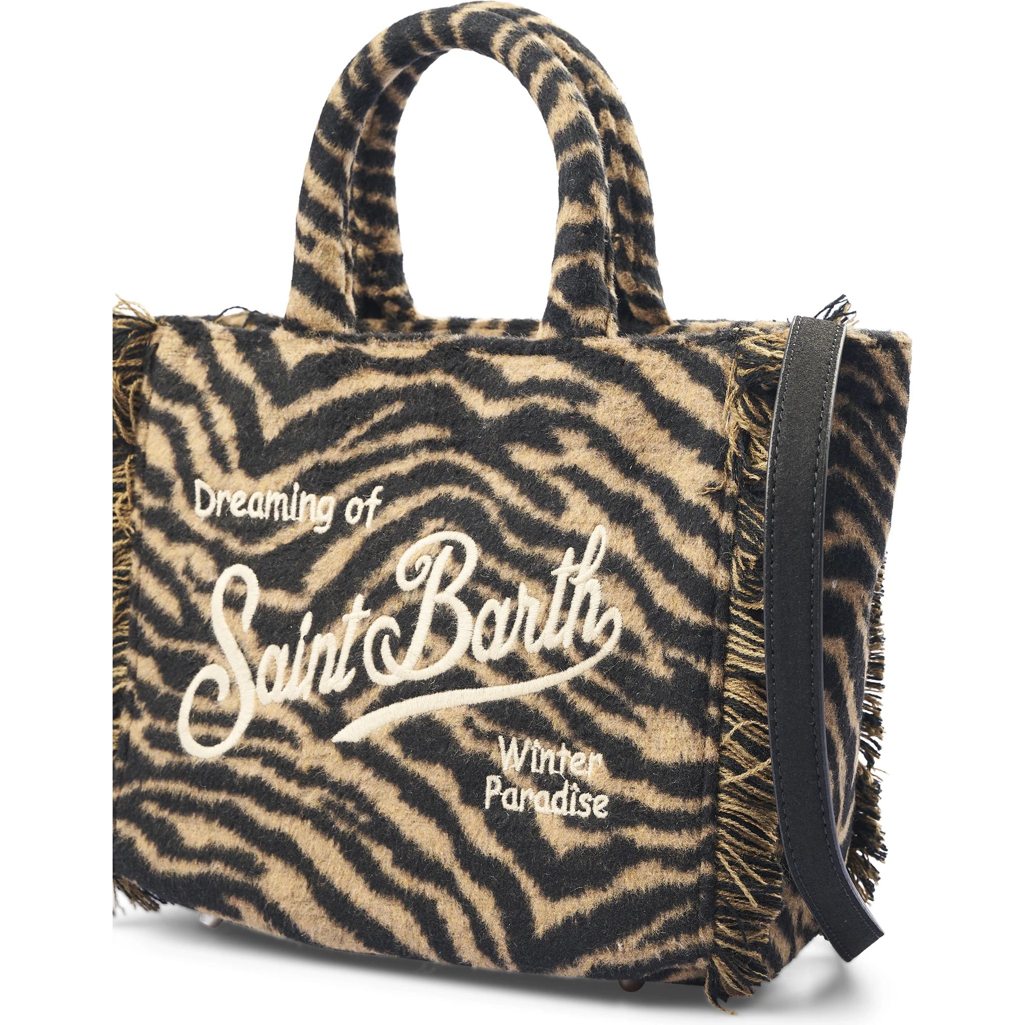 Colette fringed tiger tote bag