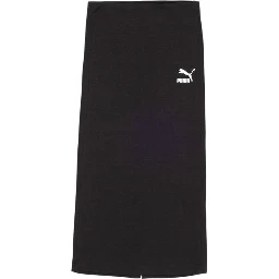 Black Cotton Long Skirt
