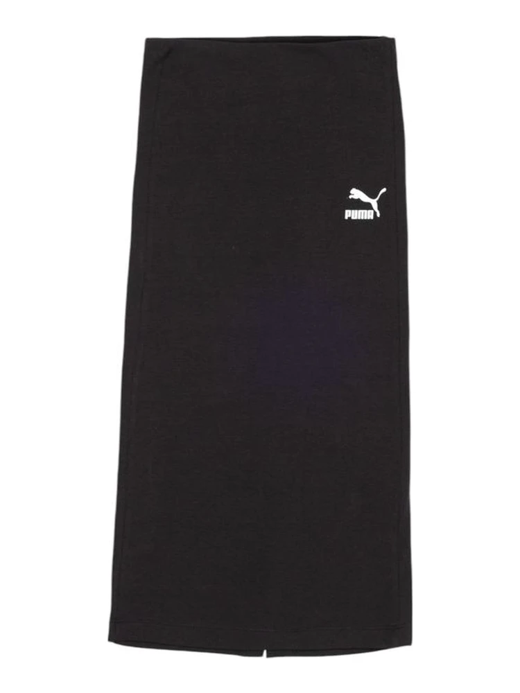 Black Cotton Long Skirt