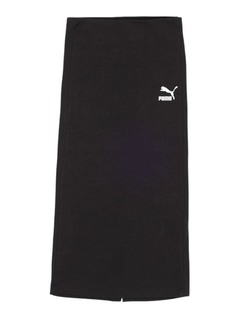 Black Cotton Long Skirt