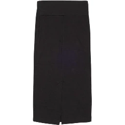 Black Cotton Long Skirt