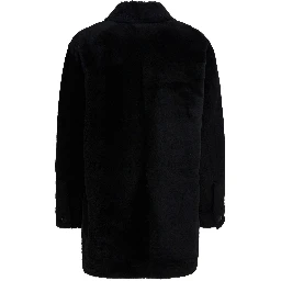Long reversible leather coat