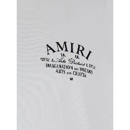 White Crewneck T-Shirt with Logo Print on the Front in Cotton Man