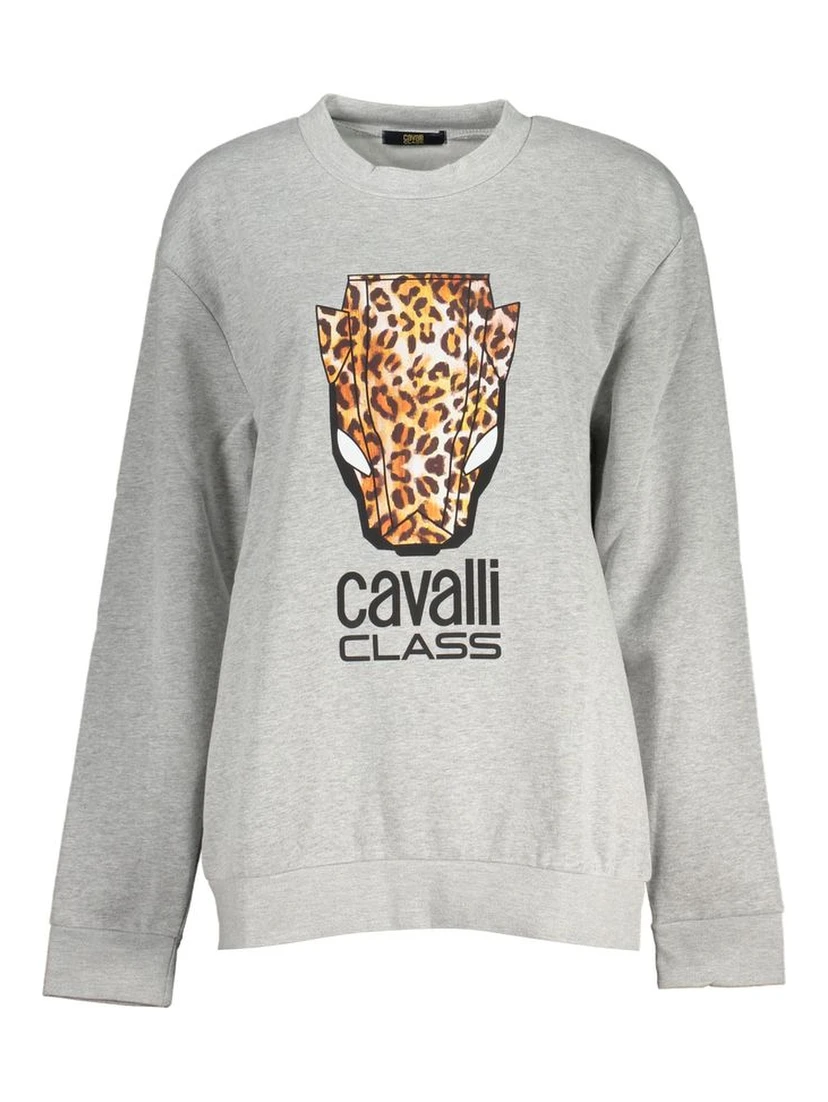 Grigio Polyester Women Sweatshirt