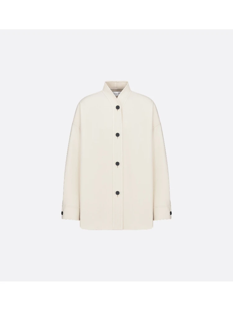 Overshirt jacket in virgin wool