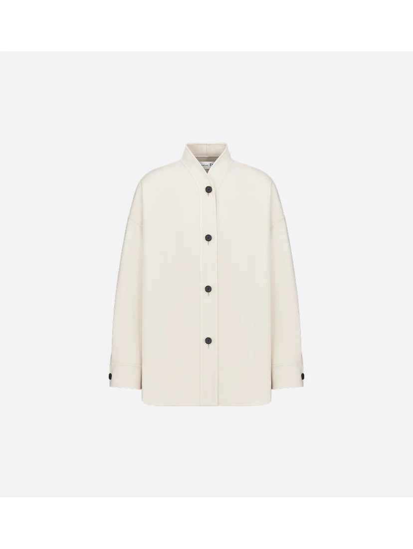 Overshirt jacket in virgin wool