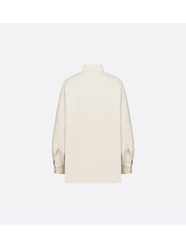 Overshirt jacket in virgin wool alternative