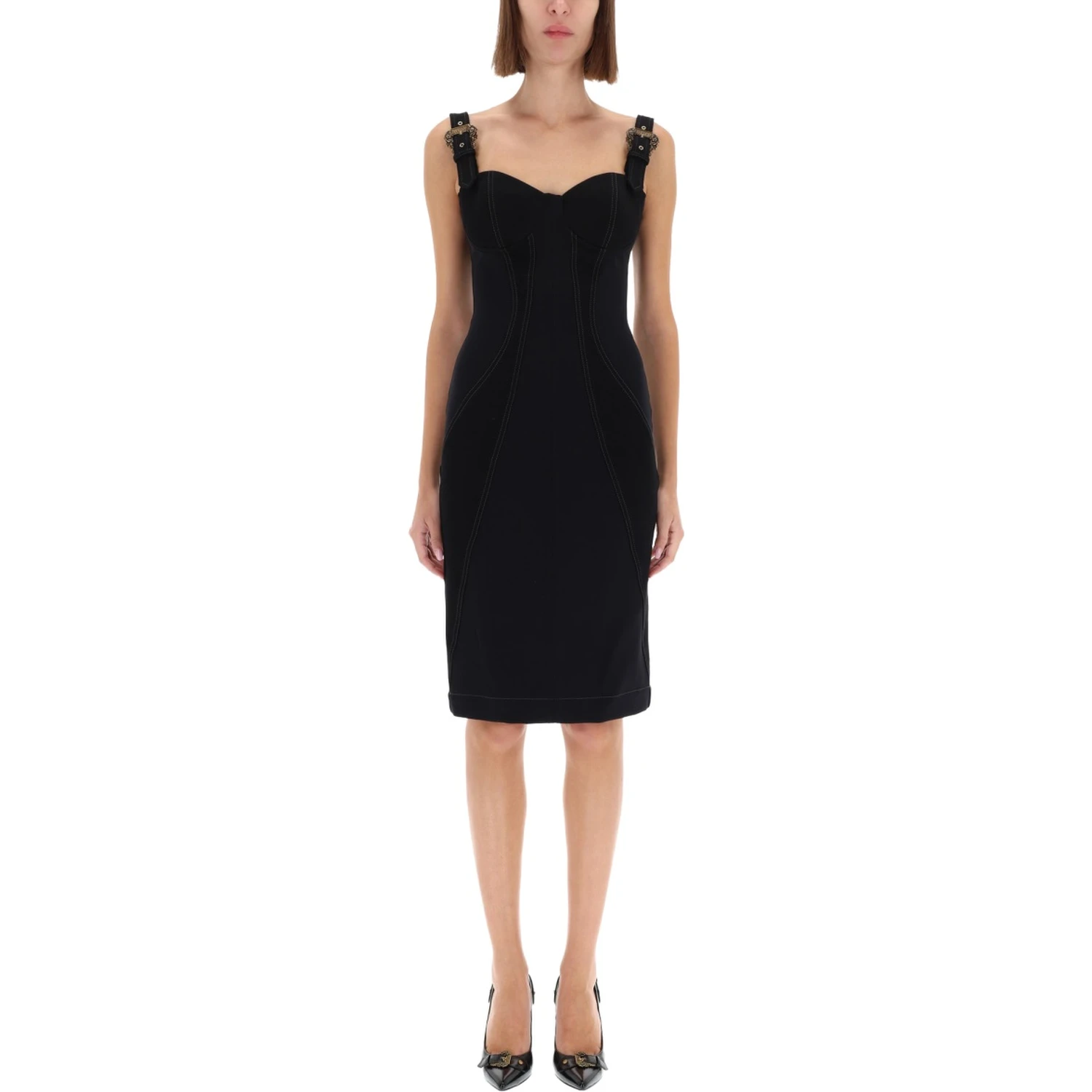 "BAROQUE" BUCKLED DRESS