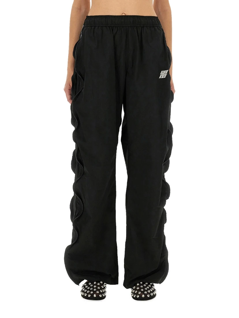 MID-RISE TRACK PANTS WITH ZIPPER