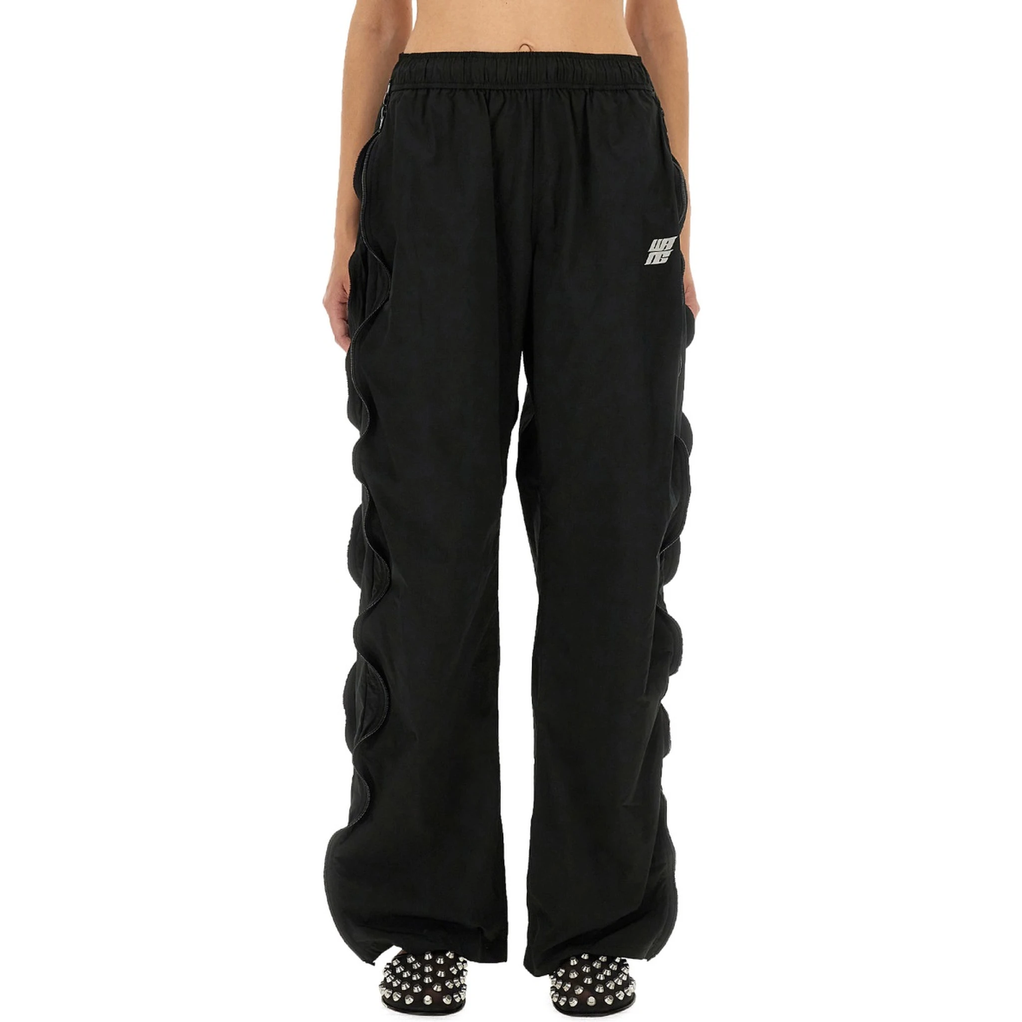 MID-RISE TRACK PANTS WITH ZIPPER
