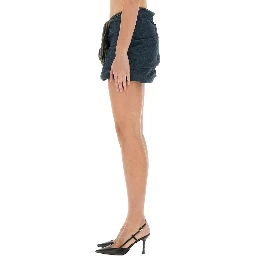 MINISKIRT WITH FLORAL APPLIQUÉS