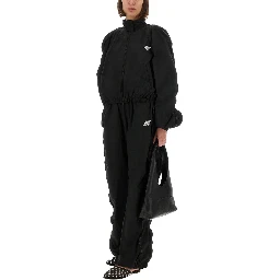 MID-RISE TRACK PANTS WITH ZIPPER