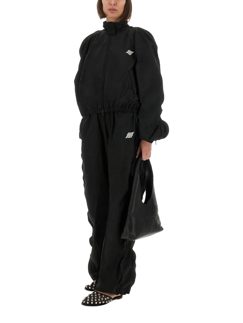 MID-RISE TRACK PANTS WITH ZIPPER