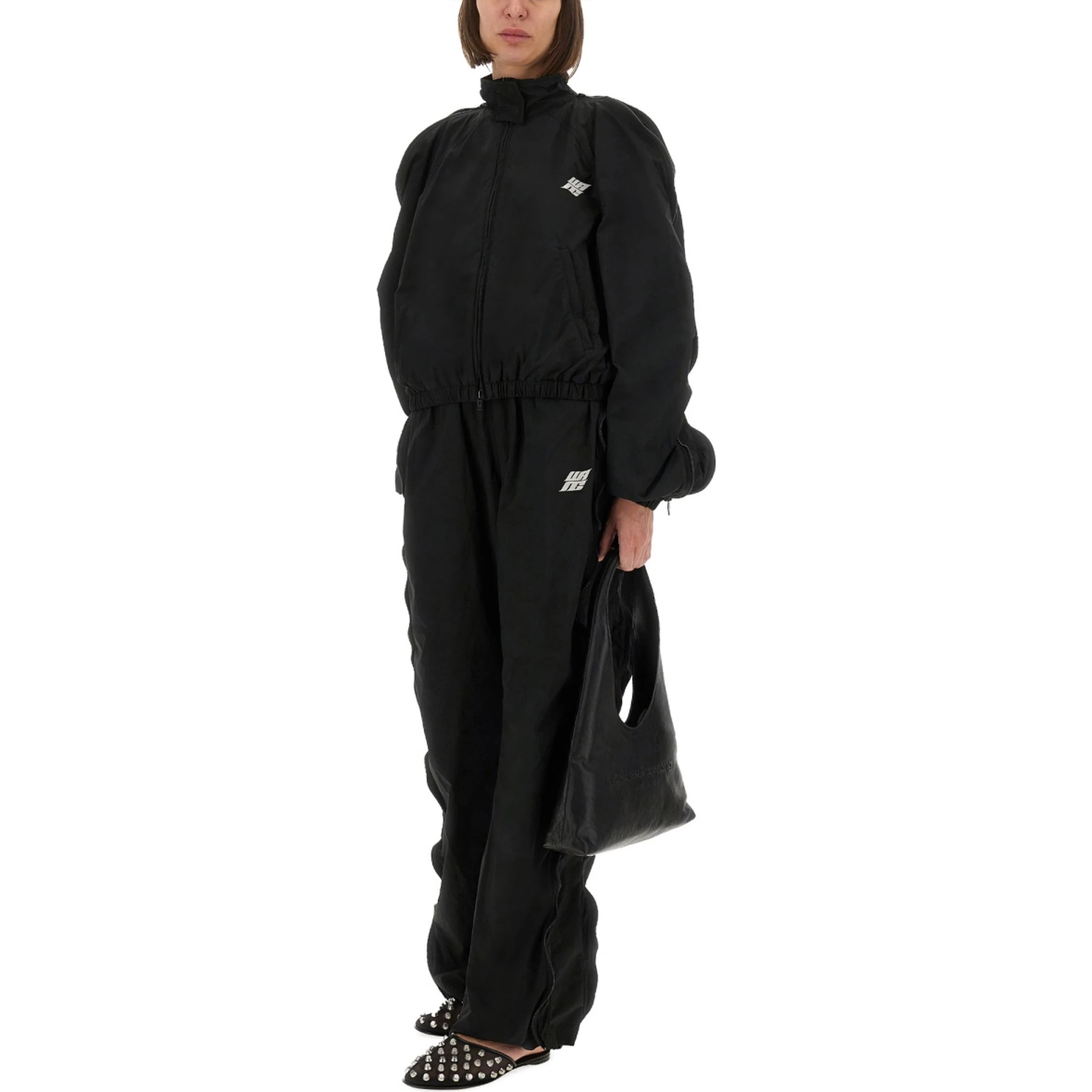 MID-RISE TRACK PANTS WITH ZIPPER