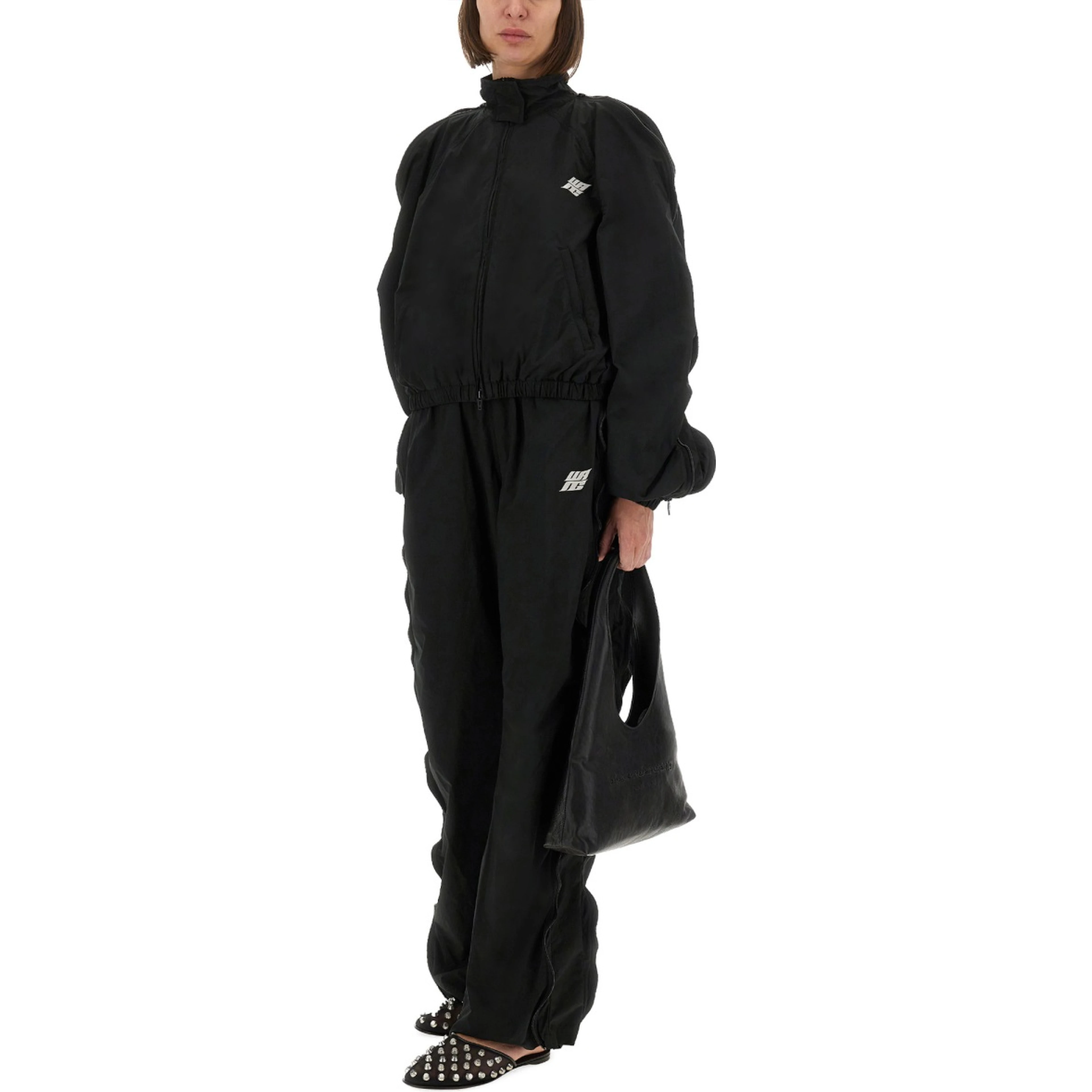 MID-RISE TRACK PANTS WITH ZIPPER