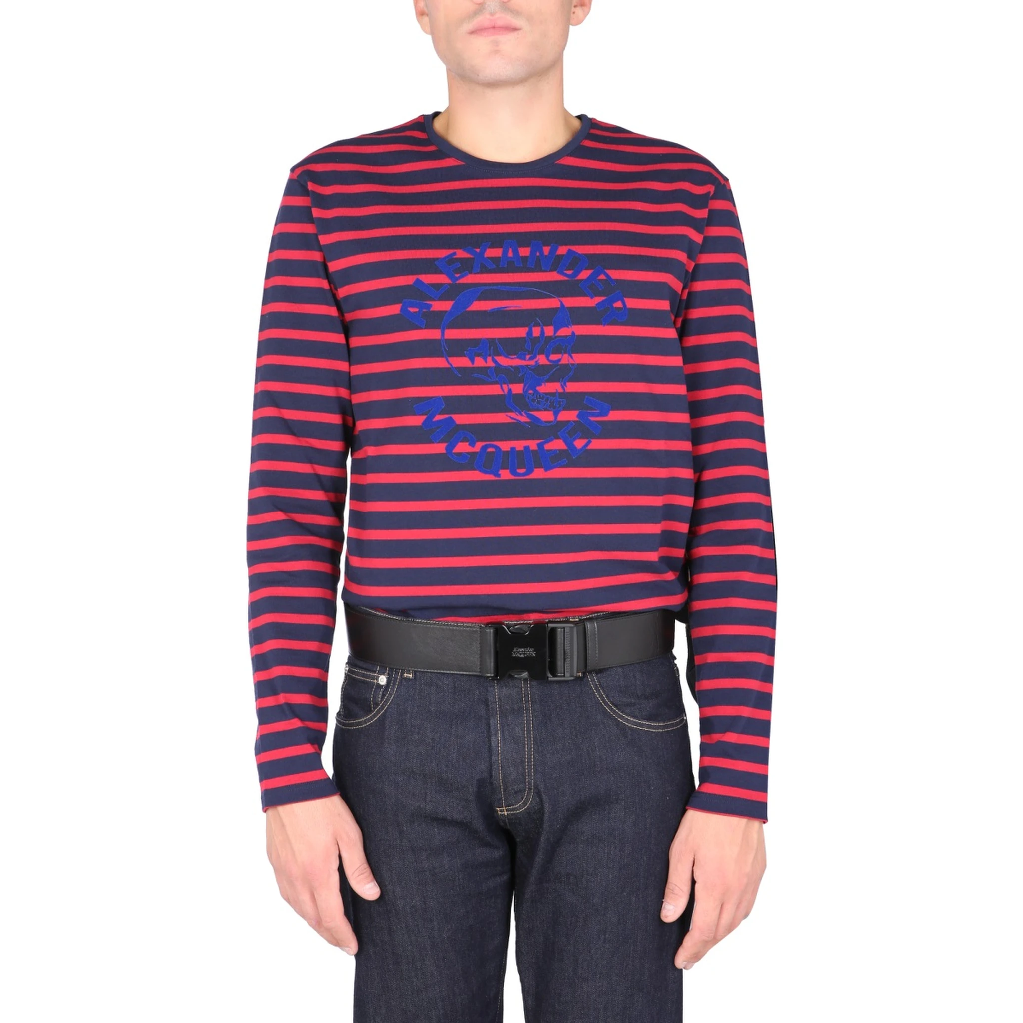 T-SHIRT WITH FLOCKED LOGO