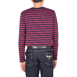 T-SHIRT WITH FLOCKED LOGO