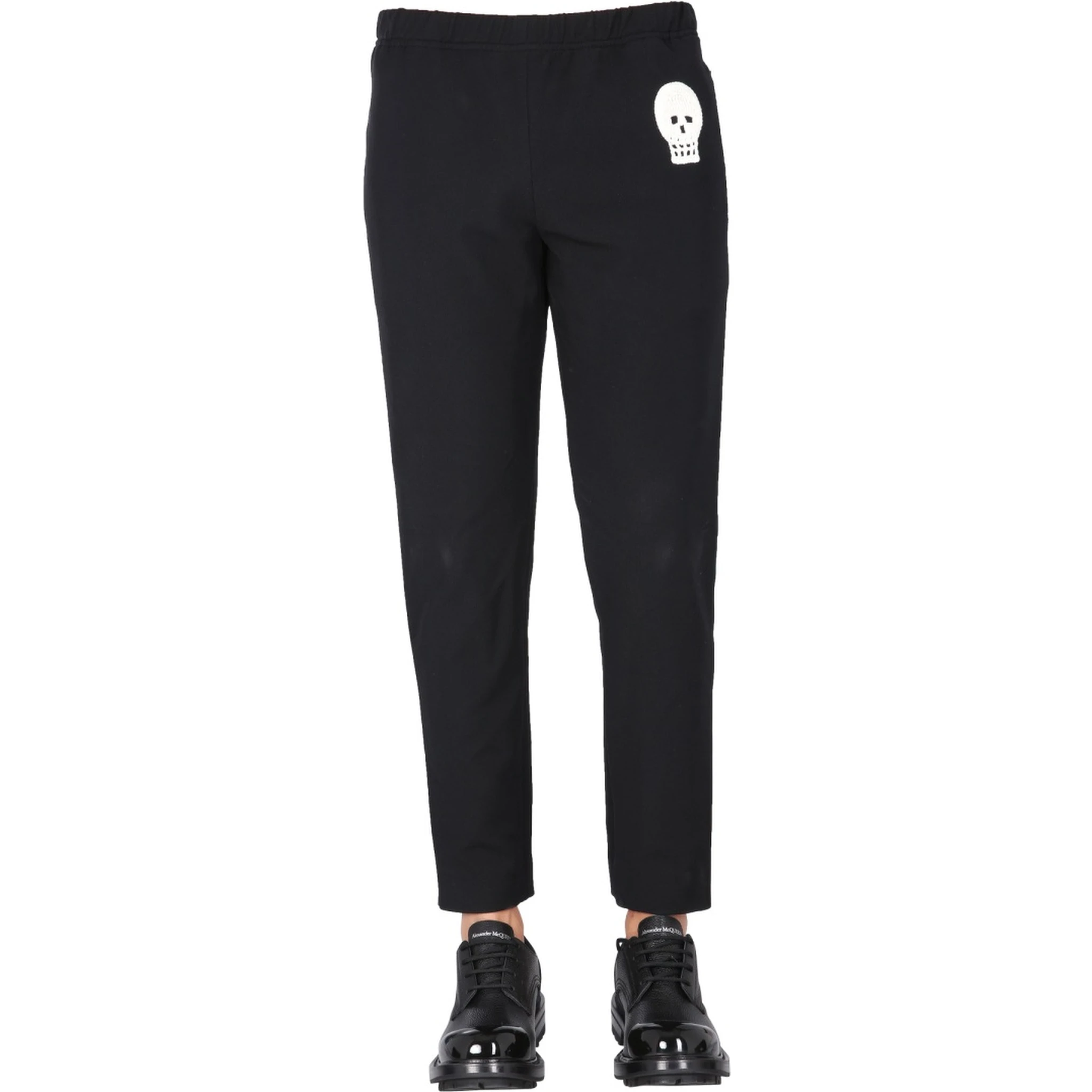 JOGGING PANTS WITH EMBROIDERED SKULL