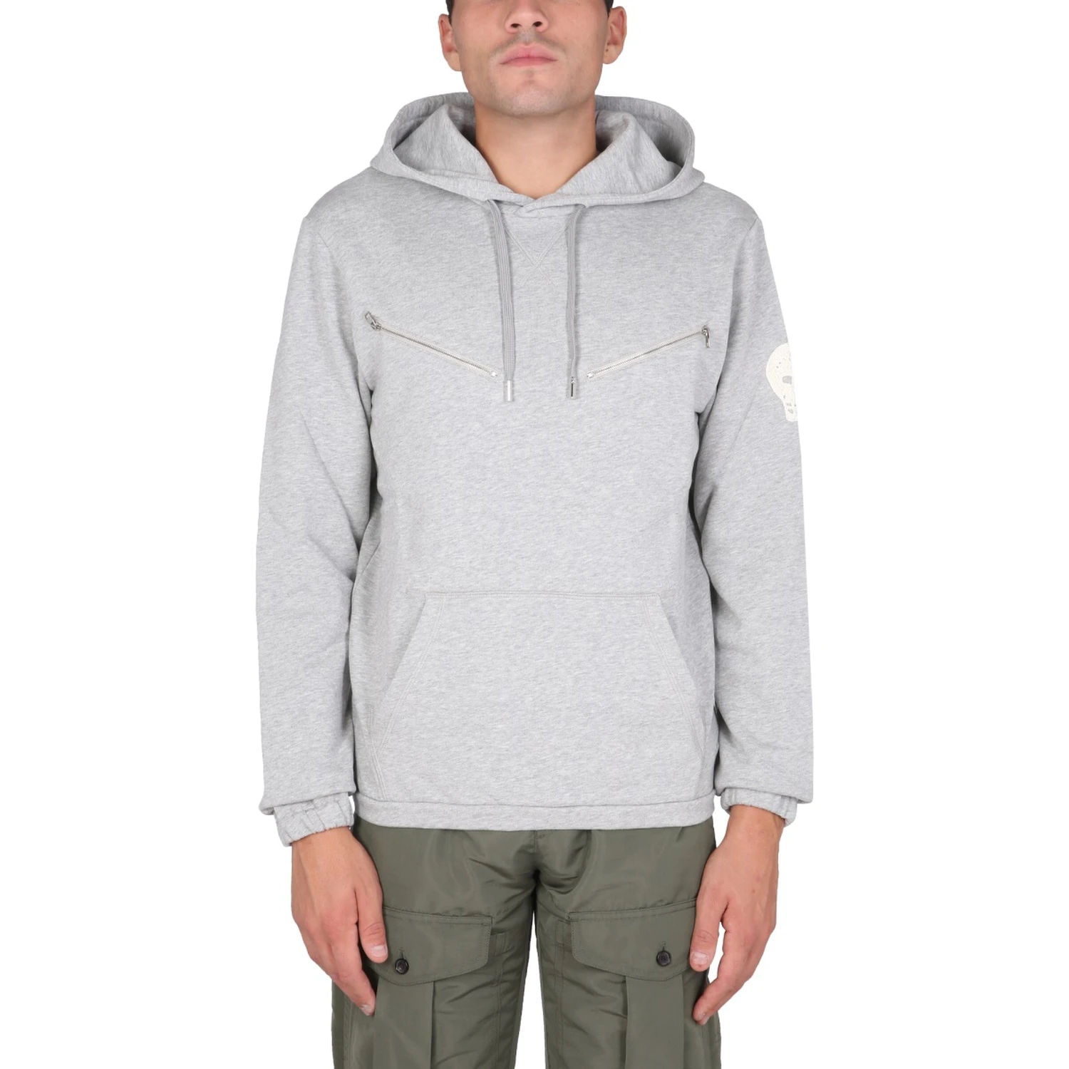 SWEATSHIRT WITH EMBROIDERED SKULL