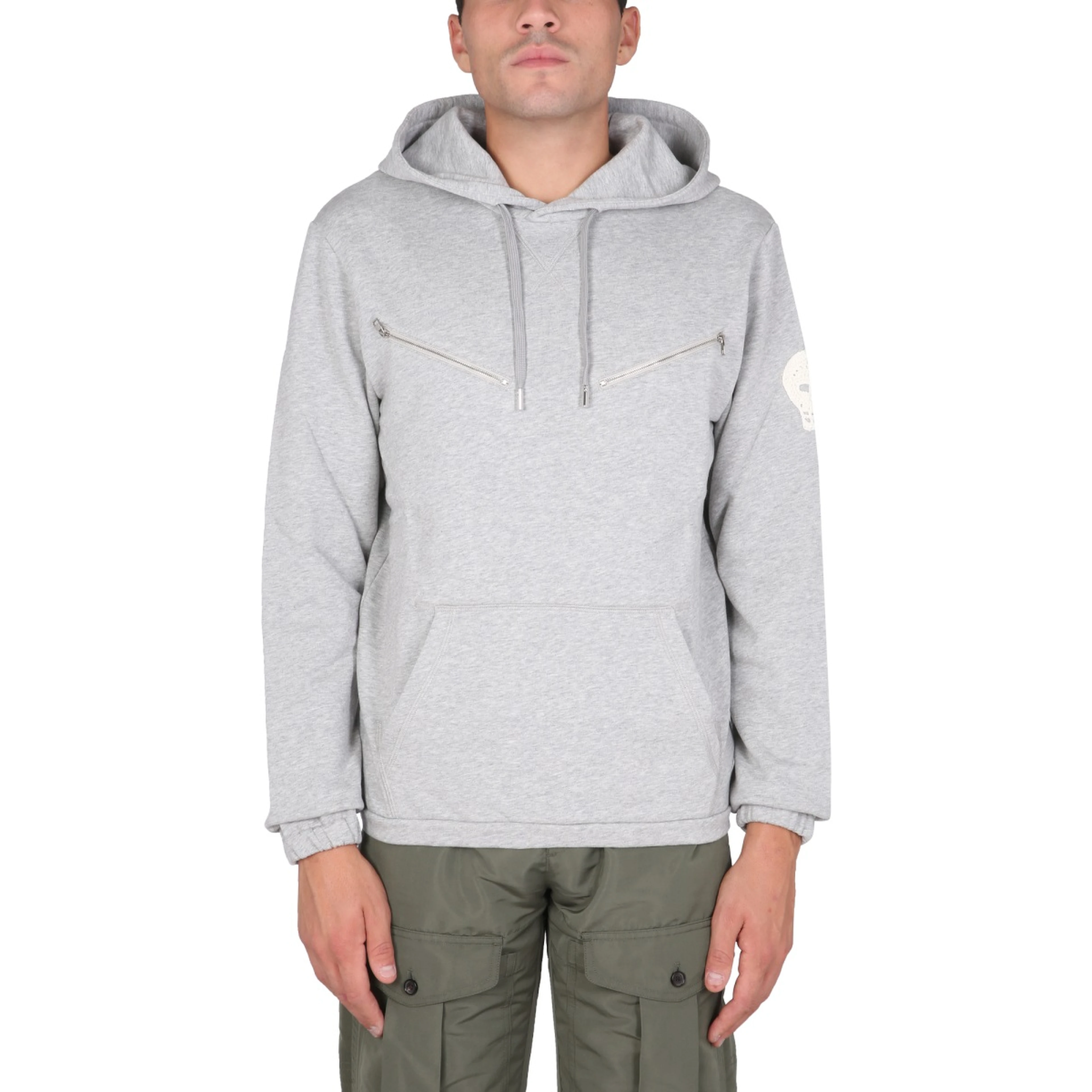 SWEATSHIRT WITH EMBROIDERED SKULL