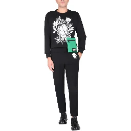 JOGGING PANTS WITH EMBROIDERED SKULL