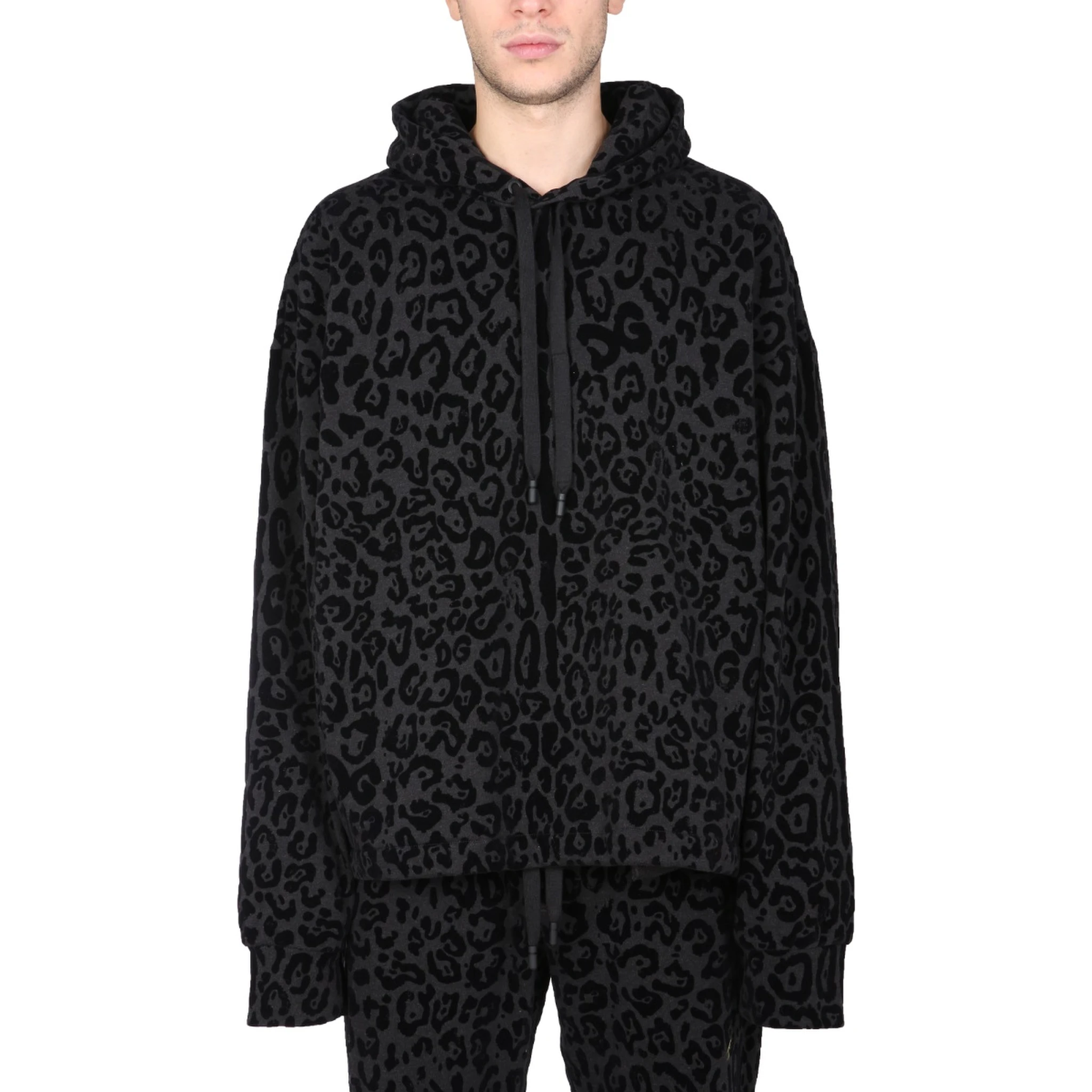 SWEATSHIRT WITH LEOPARD PRINT