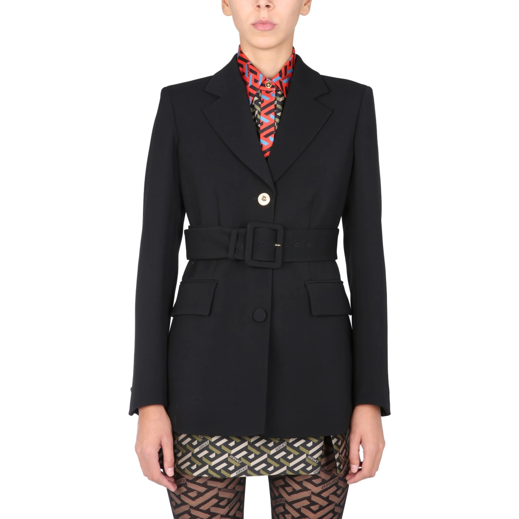 JACKET WITH MEDUSA BUTTON