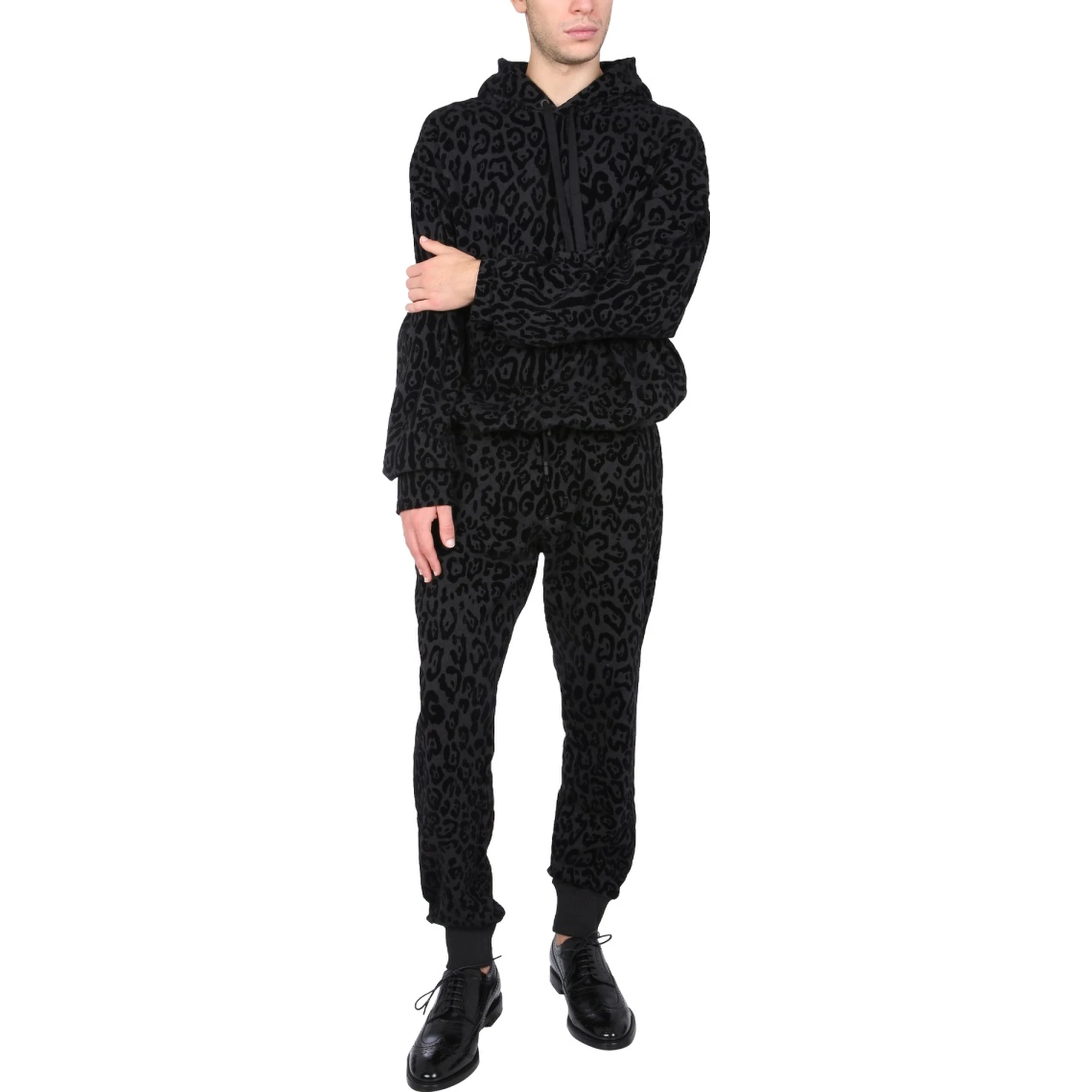 SWEATSHIRT WITH LEOPARD PRINT