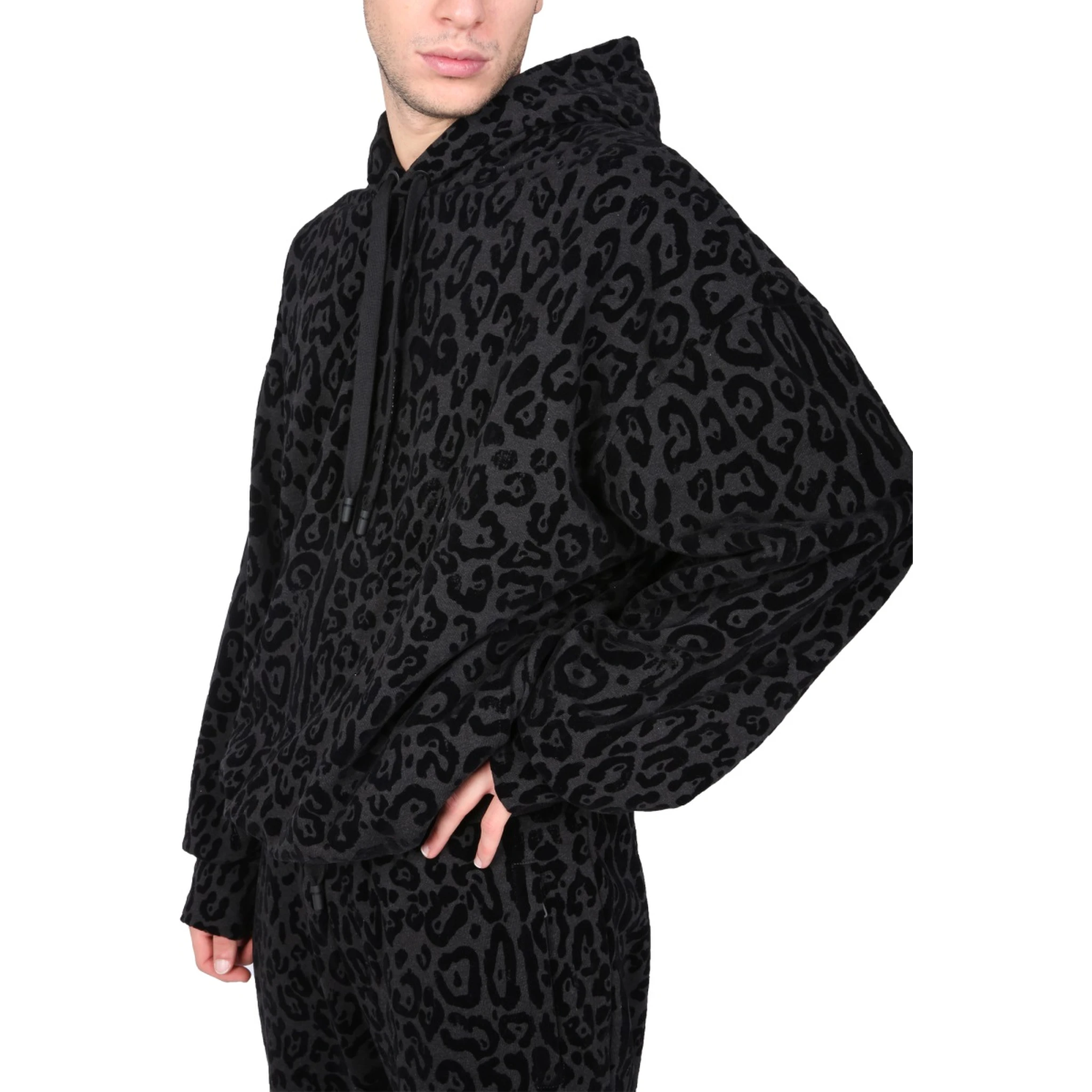 SWEATSHIRT WITH LEOPARD PRINT