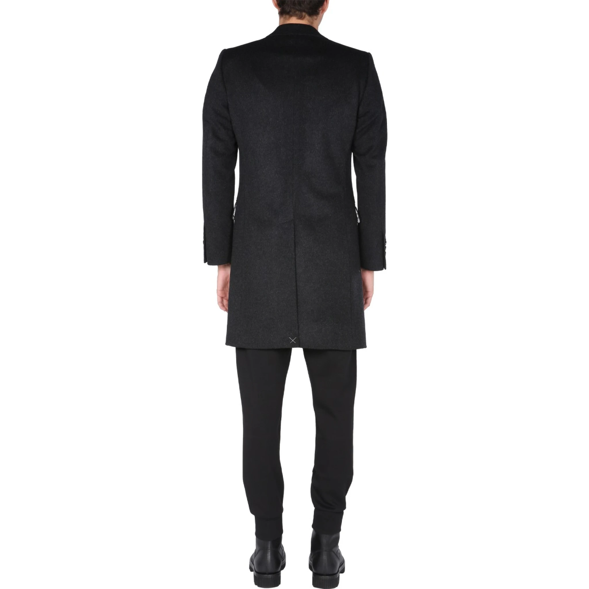 SINGLE-BREASTED VELOURS COAT