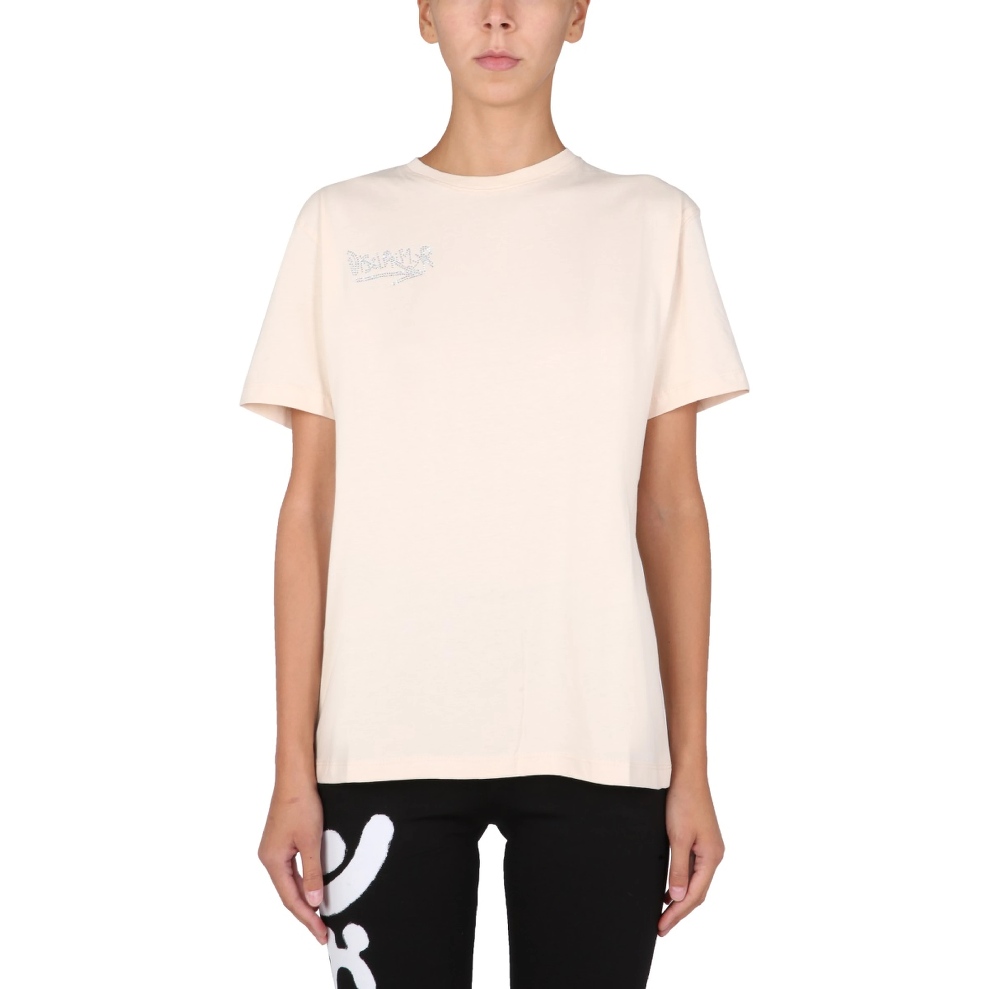 T-SHIRT WITH CRYSTAL LOGO
