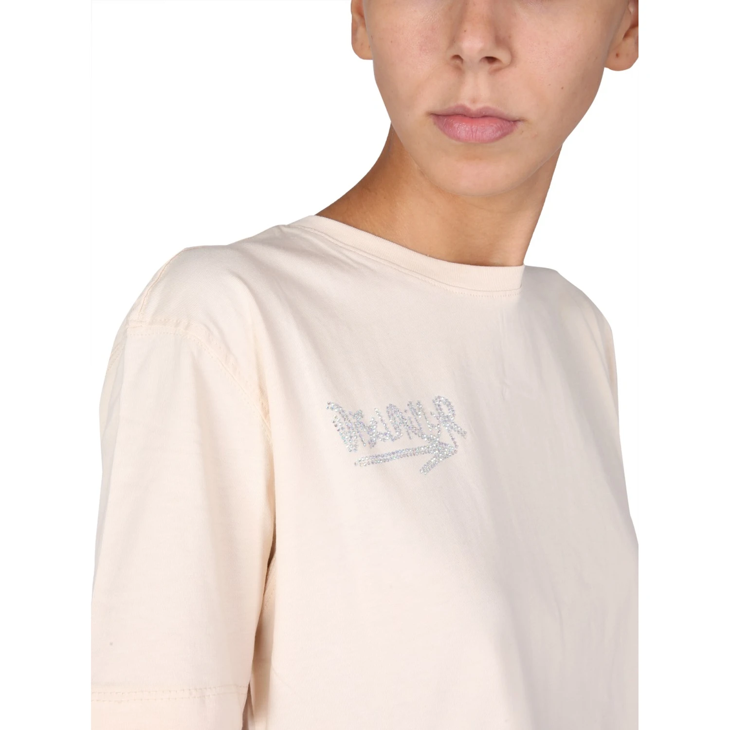 T-SHIRT WITH CRYSTAL LOGO