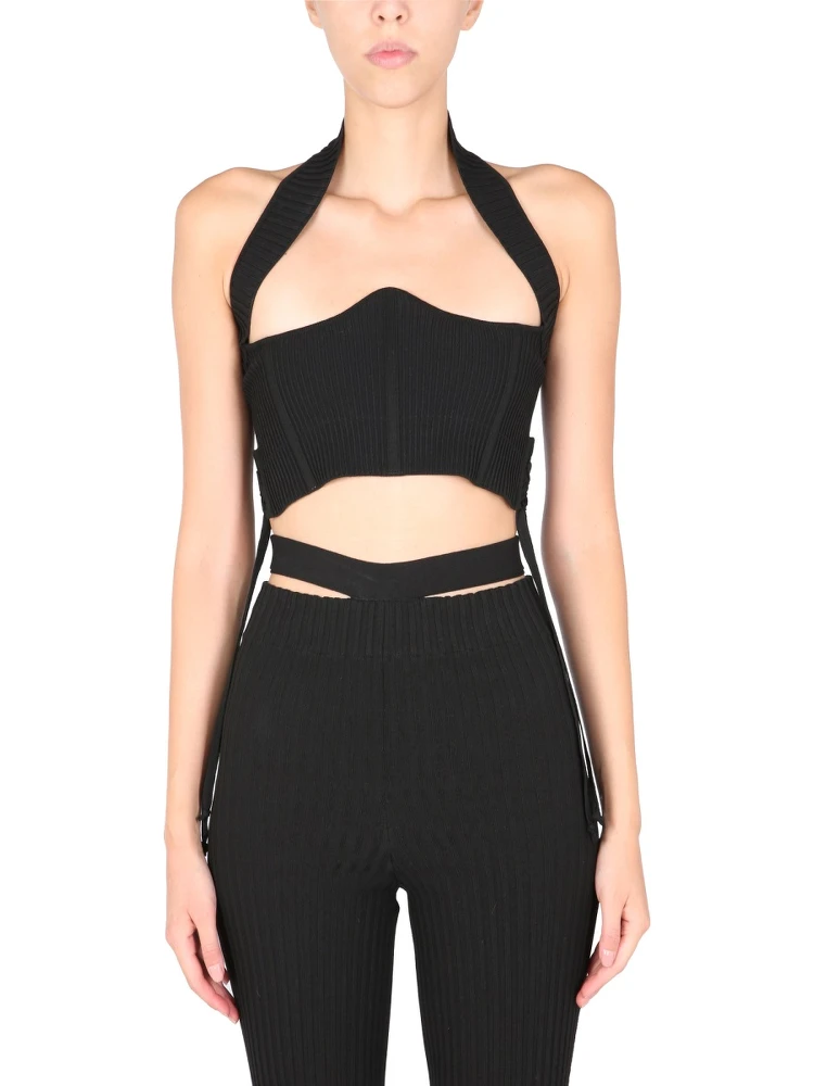 RIBBED BUSTIER