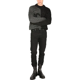 SWEATER WITH LOGO INLAY