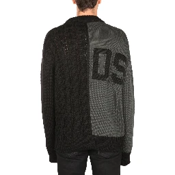 SWEATER WITH LOGO INLAY
