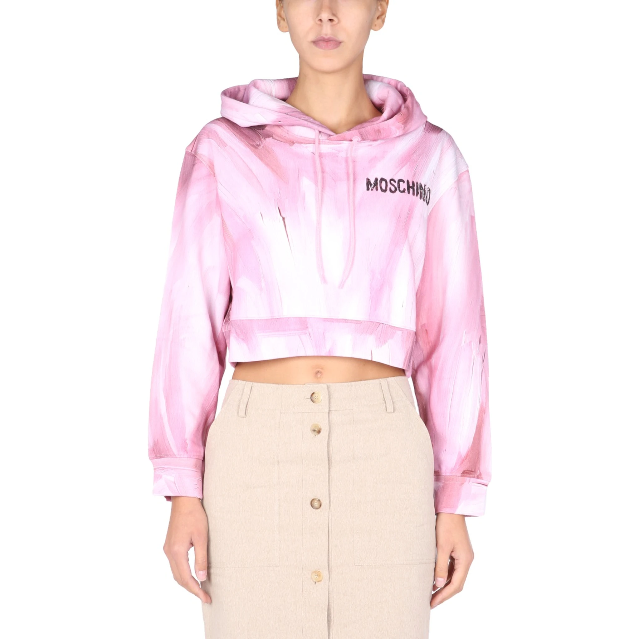 "ART THEME" CROPPED SWEATSHIRT