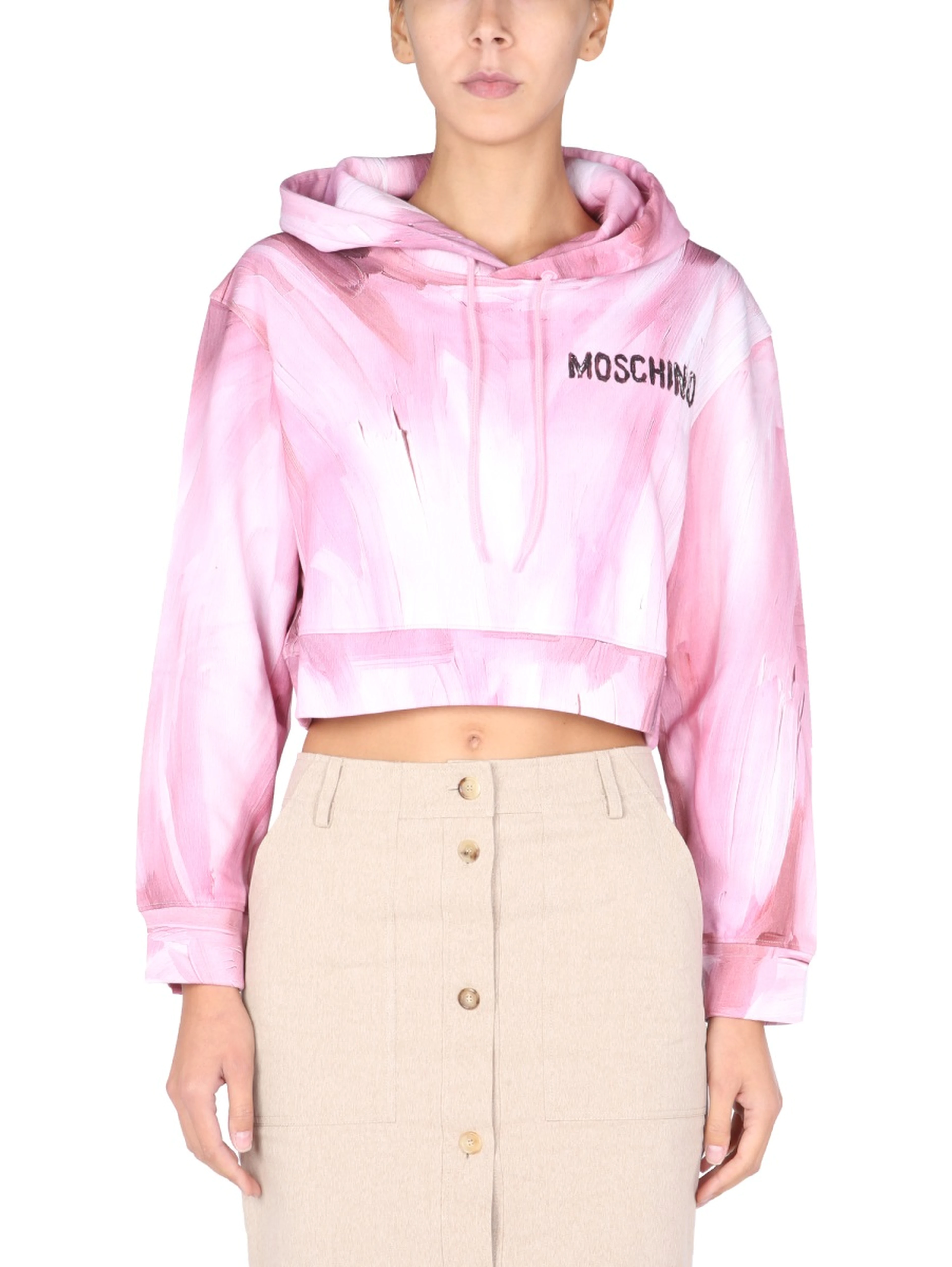 "ART THEME" CROPPED SWEATSHIRT