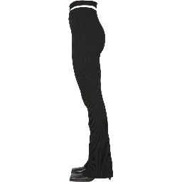 RIBBED TROUSERS WITH CUT OUT BELT