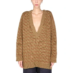 V-NECK JACQUARD SWEATER