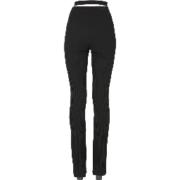 RIBBED TROUSERS WITH CUT OUT BELT