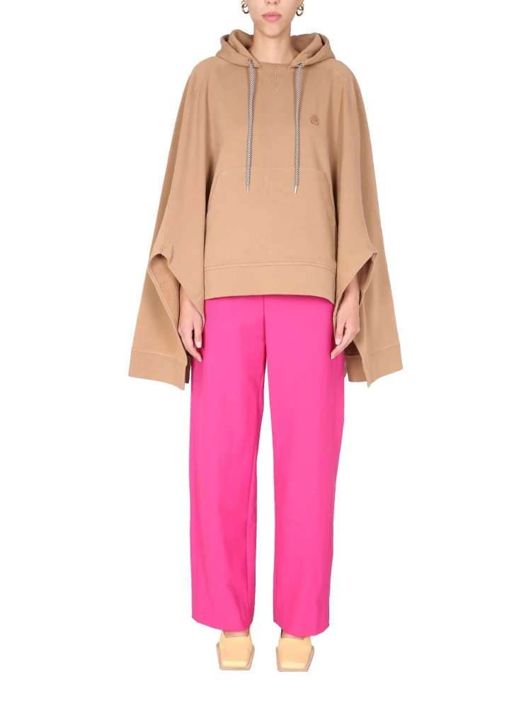 PONCHO SWEATSHIRT WITH EMBROIDERED LOGO